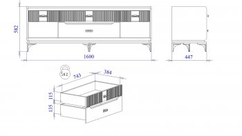 Тумба ТВ Сиде, Белый (СБК) в Кировграде - kirovgrad.mebel-e96.ru