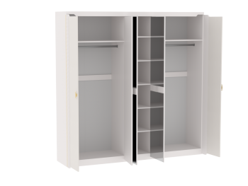 Шкаф 2300 мм 5-дверный NEW Сиде Белый (СБК) в Кировграде - kirovgrad.mebel-e96.ru