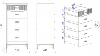 Комод высокий Сиде Белый (СБК) в Кировграде - kirovgrad.mebel-e96.ru