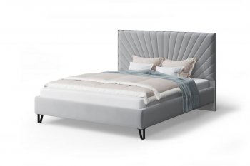 Кровать Сильвия мягкая Stone (серый), 1600 (МЛК) в Кировграде - kirovgrad.mebel-e96.ru