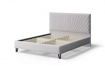 Кровать Сильвия мягкая Moonlight (серо-бежевый), 1600 (МЛК) в Кировграде - kirovgrad.mebel-e96.ru