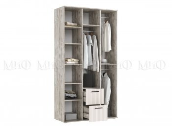 Шкаф 1200 мм Сильвия, дуб юкон/белый (Миф) в Кировграде - kirovgrad.mebel-e96.ru