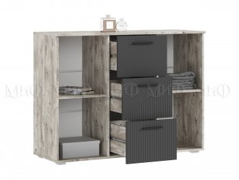 Комод Сильвия, дуб юкон/графит (Миф) в Кировграде - kirovgrad.mebel-e96.ru