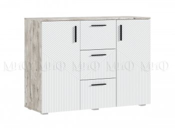 Комод Сильвия, дуб юкон/белый (Миф) в Кировграде - kirovgrad.mebel-e96.ru