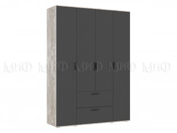 Шкаф 1600 мм Сильвия, дуб юкон/графит (Миф) в Кировграде - kirovgrad.mebel-e96.ru