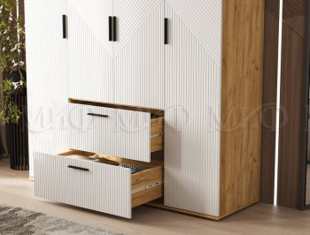 Шкаф 1600 мм Сильвия, крафт/белый (Миф) в Кировграде - kirovgrad.mebel-e96.ru
