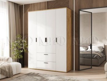 Шкаф 1600 мм Сильвия, крафт/белый (Миф) в Кировграде - kirovgrad.mebel-e96.ru