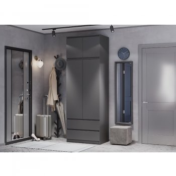 Спальный гарнитур Симпл модульный, Графит (БТС) в Кировграде - kirovgrad.mebel-e96.ru