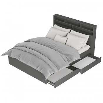 Спальный гарнитур Симпл модульный, Графит (БТС) в Кировграде - kirovgrad.mebel-e96.ru