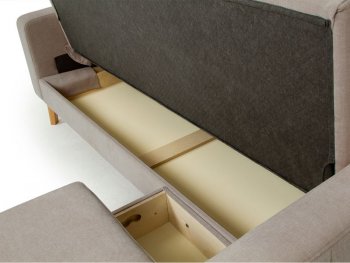 Диван угловой Скандинавия Лайт правый, велюр Мегаполис 15 (бежевый) (Аврора) в Кировграде - kirovgrad.mebel-e96.ru