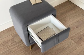 Тумба прикроватная Софи 2 графит (Мебельсон) в Кировграде - kirovgrad.mebel-e96.ru