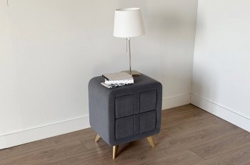 Тумба прикроватная Софи 2 графит (Мебельсон) в Кировграде - kirovgrad.mebel-e96.ru