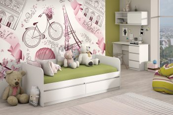 Кровать Соната 900 белый (Зарон) в Кировграде - kirovgrad.mebel-e96.ru