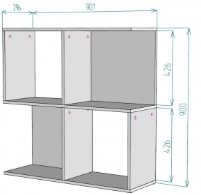 Стеллаж S34 (ДМ) в Кировграде - kirovgrad.mebel-e96.ru