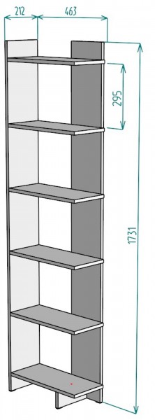 Стеллаж S4 (ДМ) в Кировграде - kirovgrad.mebel-e96.ru