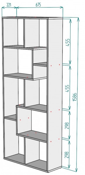 Стеллаж S8 (Белый) в Кировграде - kirovgrad.mebel-e96.ru