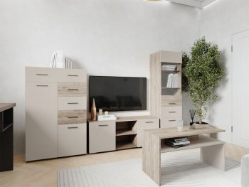 Пенал 450 мм Турин ЛДСП крафт серый/кашемир (ВВР) в Кировграде - kirovgrad.mebel-e96.ru