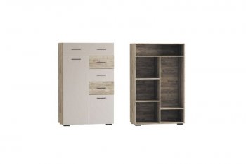 Стенка Турин крафт серый/кашемир, модульная (ВВР) в Кировграде - kirovgrad.mebel-e96.ru