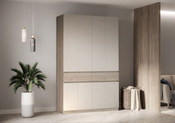 Шкаф 2000 мм Турин ЛДСП крафт серый/кашемир (ВВР) в Кировграде - kirovgrad.mebel-e96.ru