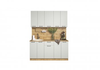 КУхонный гарнитур Валерия 1600 мм вотан/серый (Сурская) в Кировграде - kirovgrad.mebel-e96.ru