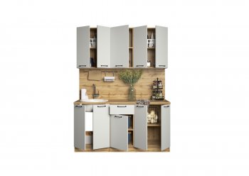 КУхонный гарнитур Валерия 1600 мм вотан/серый (Сурская) в Кировграде - kirovgrad.mebel-e96.ru