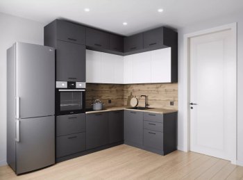 Кухонный гарнитур угловой Вегас 2200*1700 мм (Санвут) в Кировграде - kirovgrad.mebel-e96.ru