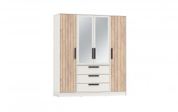 Шкаф 1700 мм 83.07 Вегас (4-х дв.) белый (Олмеко) в Кировграде - kirovgrad.mebel-e96.ru