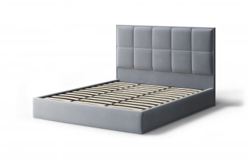 Кровать с ПМ Велла велюр NEO 25 (серый) (МЛК) в Кировграде - kirovgrad.mebel-e96.ru
