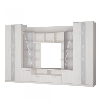 Стенка Венеция ясень белый (БТС) в Кировграде - kirovgrad.mebel-e96.ru