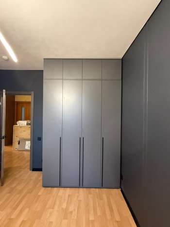 Шкаф 1600 мм 4-х створчатый Норд с антресолью графит (Миф) в Кировграде - kirovgrad.mebel-e96.ru