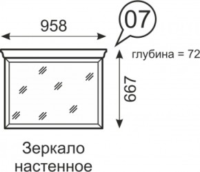 Зеркало настенное Венеция 7 бодега в Кировграде - kirovgrad.mebel-e96.ru